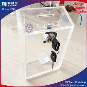 Factory Clear Customized Acrylic Ballot Boxes